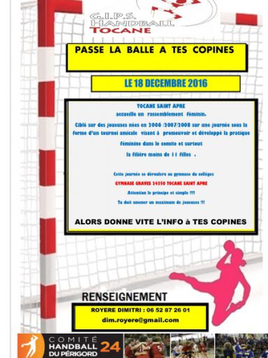 PASSE LA BALLE A TOCANE